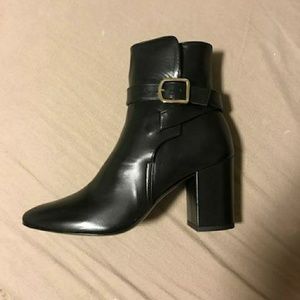 Italian leather jodphur heeled boots